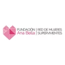 Logo "Fundacion Ana Bella Red de Mujeres Supervivientes" avec un coeur stylise rose compose de polygones, dans un cercle blanc.