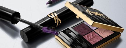 Produits maquillage yeux YSL violets et palette