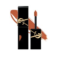 YSL The Inks Vinyl Cream, teinte 810 – un tube noir frappe du logo YSL or, decoupe d’un coeur qui revele l’orange electrique.